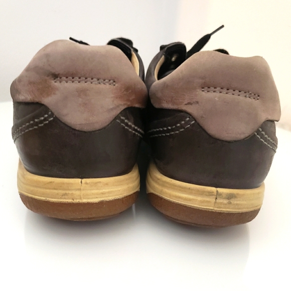 Ecco Leather Leisure Arch Support Shoes Chocolate Brown Woman Size 41 - Picture 6 of 8